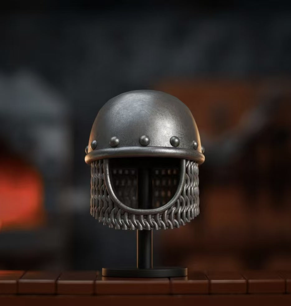 Rondel Scullcap - chain mail 带链甲的罗德尔盔