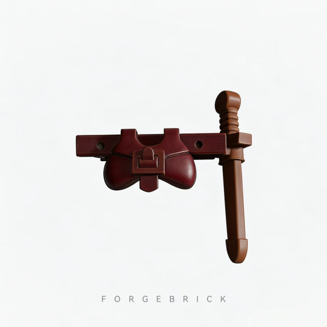 Leather belt with pouch 挂袋皮带