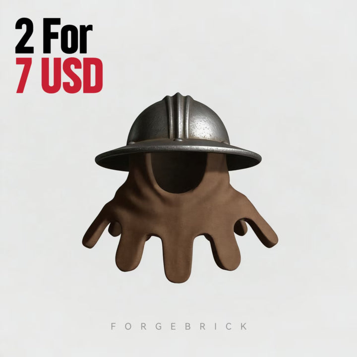 Kettle Helmet A（Long-helmet cloth）碟盔-长条盔布