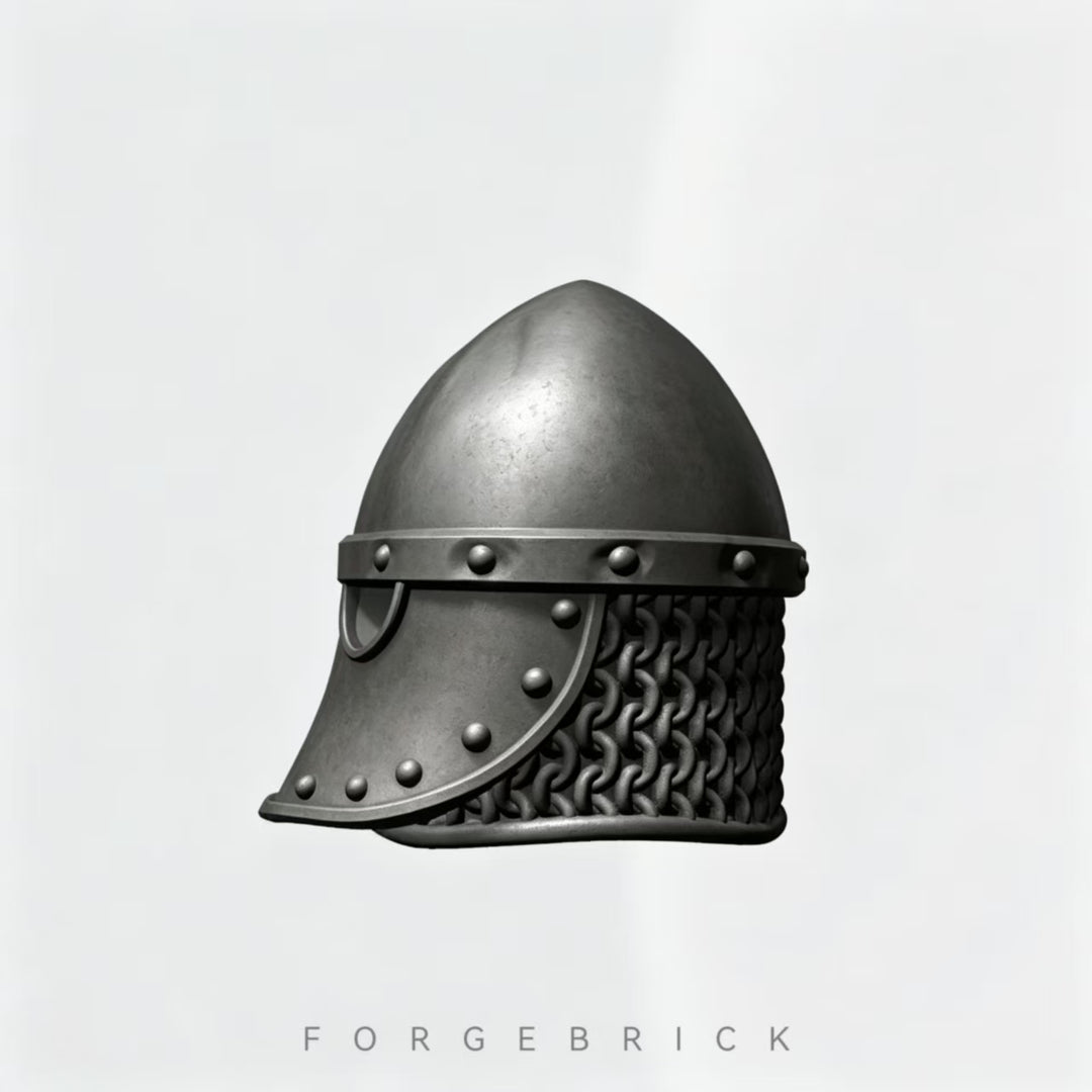 Early Enclosed Helmets-Chain mail 早期覆面盔/链甲