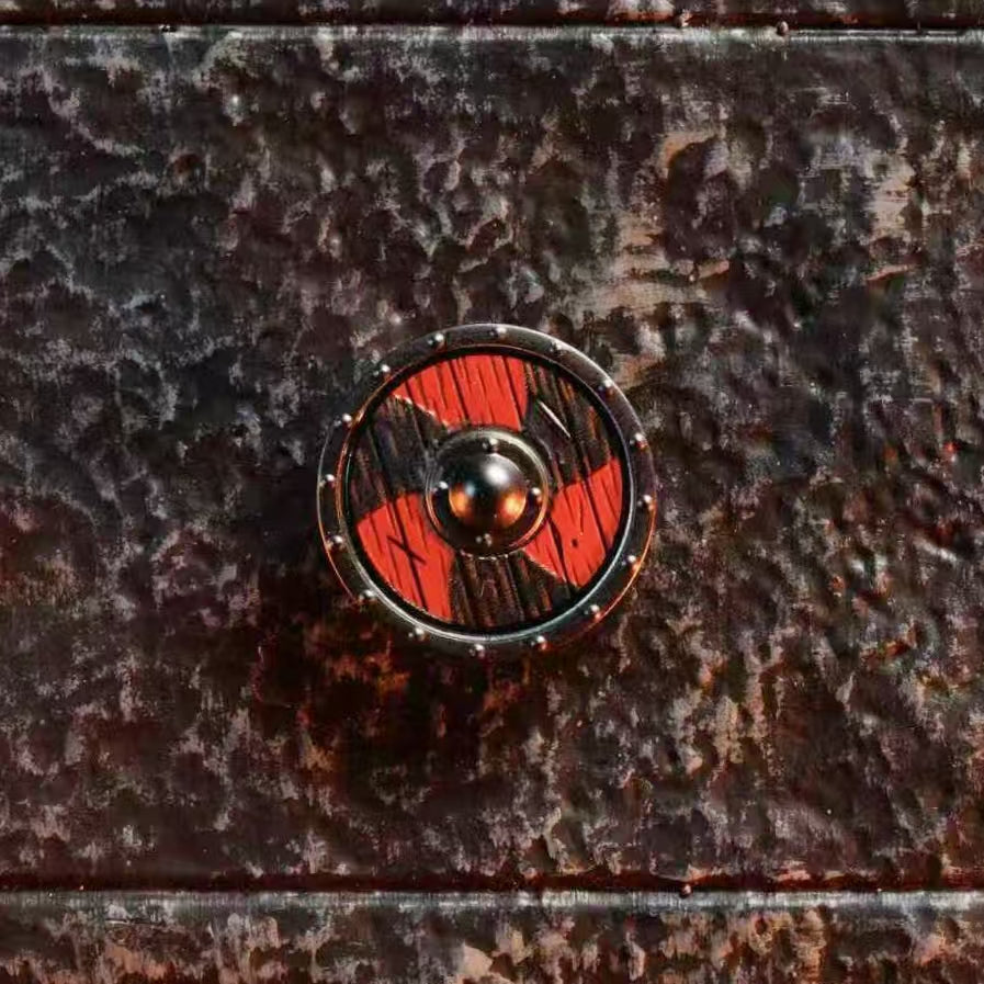 Round shield / Black and Red Vortex | 黑红维京盾