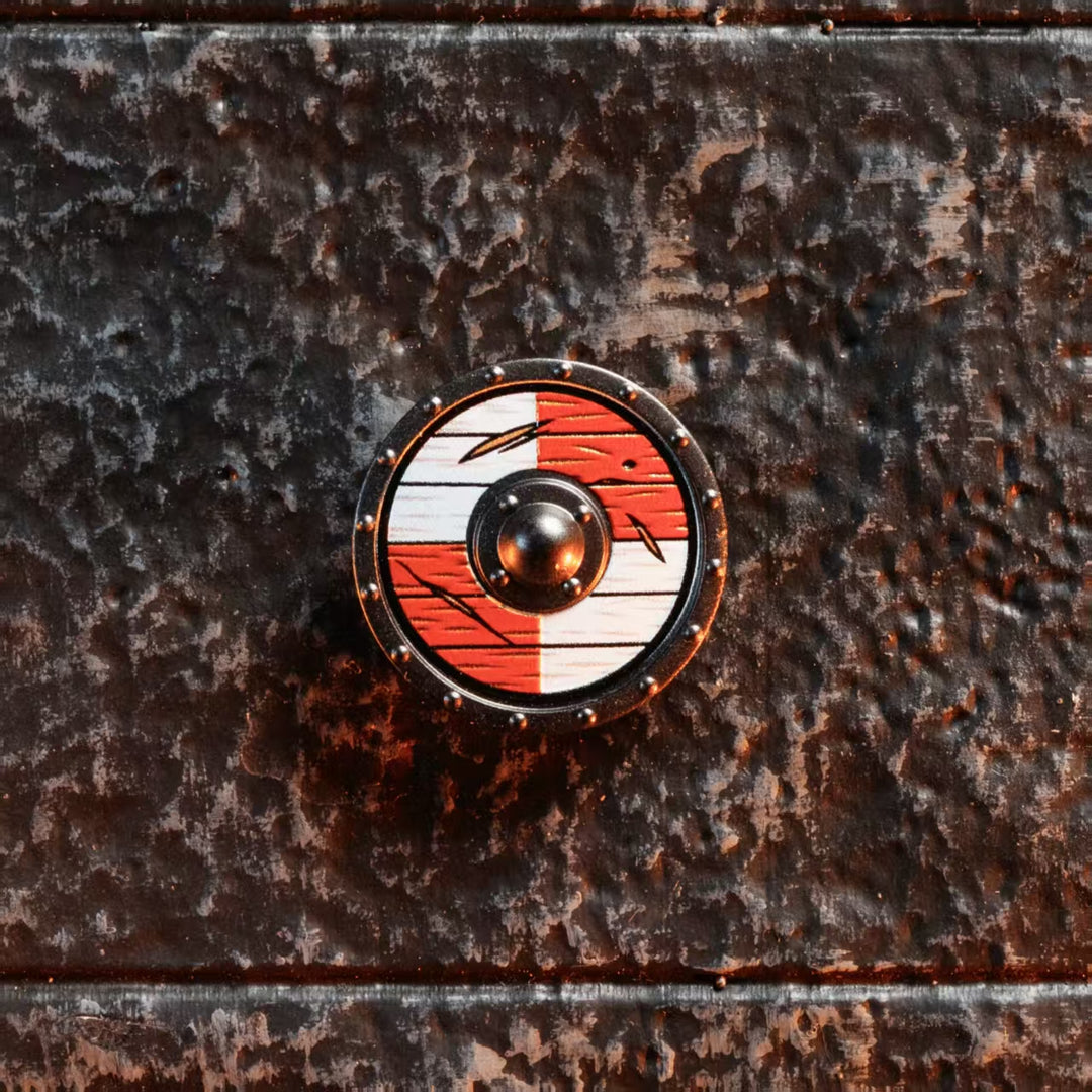 Round shield / Red and White 2/4 | 红白2/4维京盾