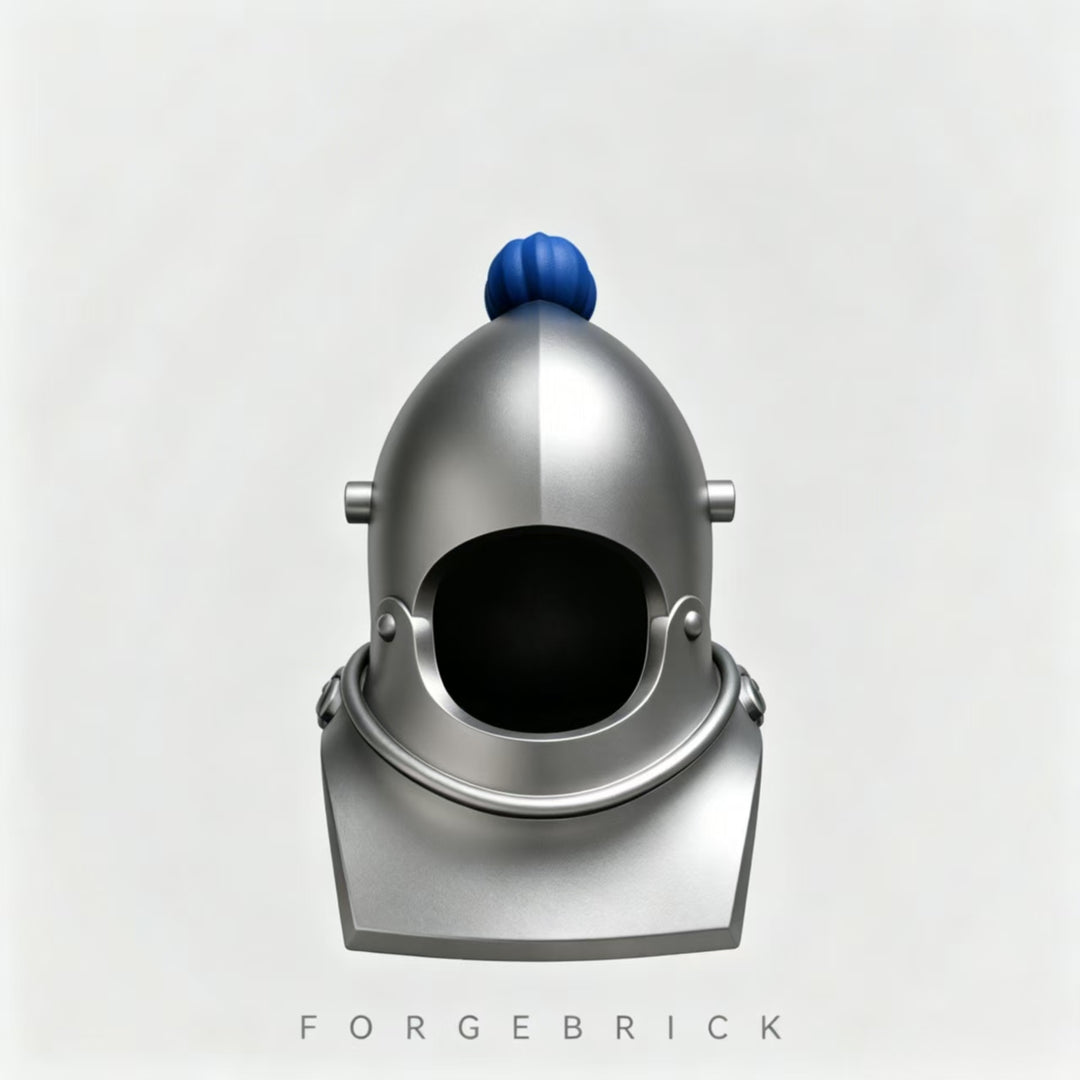 Bascinets| Bevors with gorget（includes Visor）- featuring a decorative top/ 带顶饰的护喉中盔和护颈甲（配面罩）/ Compatible Lego Figures