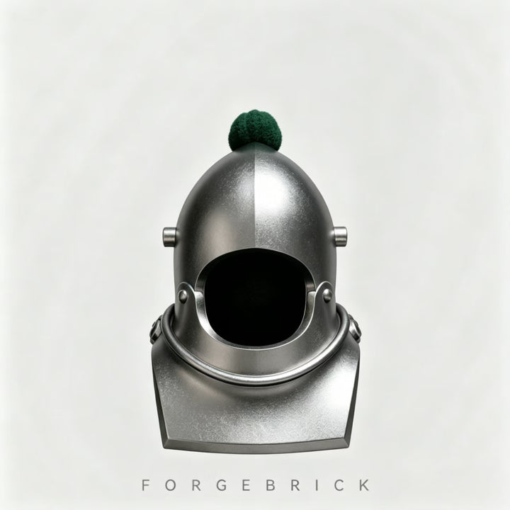 Bascinets| Bevors with gorget（includes Visor）- featuring a decorative top/ 带顶饰的护喉中盔和护颈甲（配面罩）/ Compatible Lego Figures
