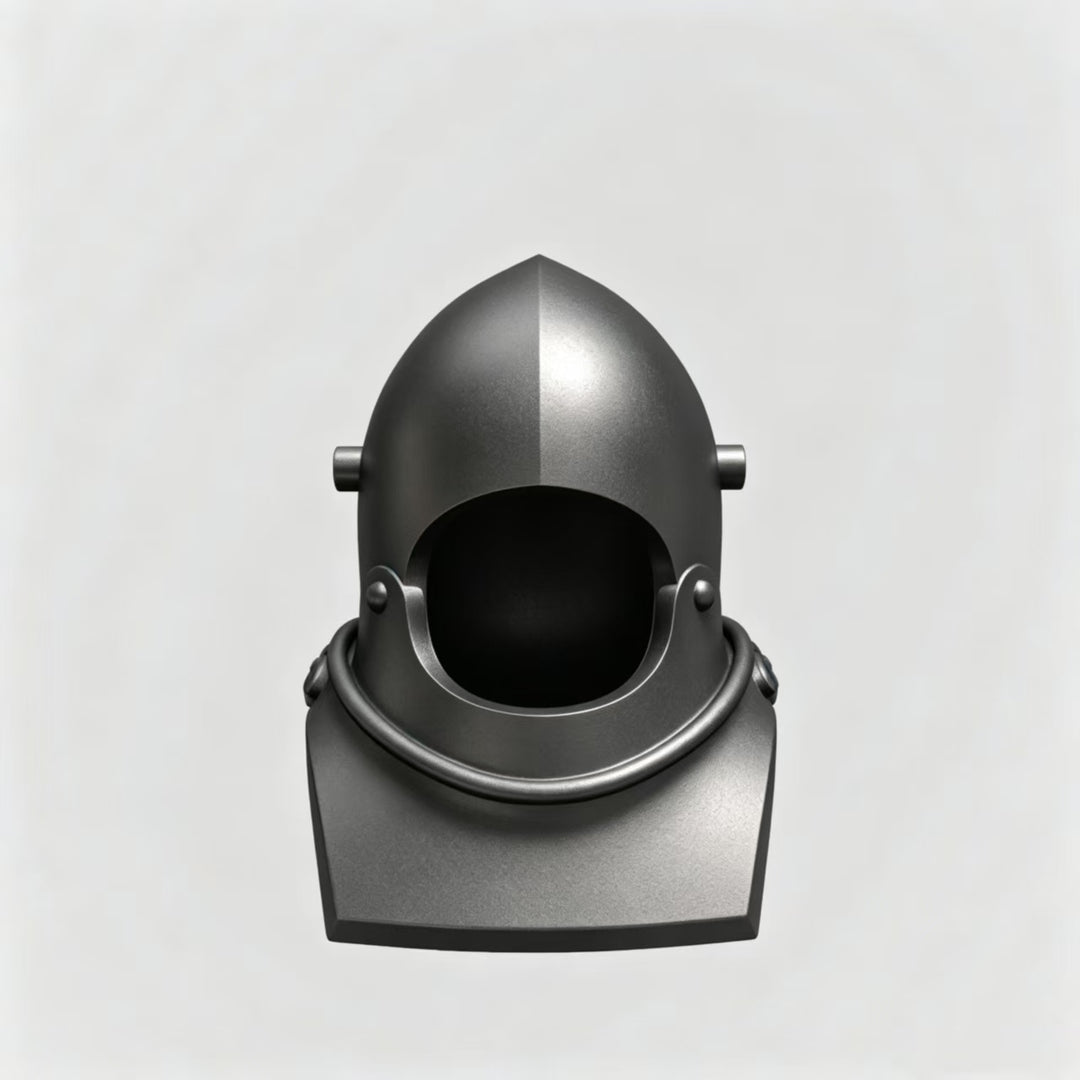 Bascinets| Bevors with gorget（includes Visor）/ 带顶饰的护喉中盔和护颈甲（配面罩）/ Compatible Lego Figures